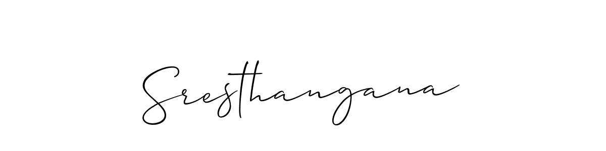 if you are searching for the best signature style for your name Sresthangana. so please give up your signature search. here we have designed multiple signature styles  using Allison_Script. Sresthangana signature style 2 images and pictures png