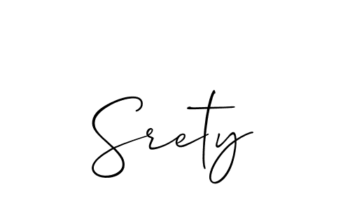 Srety stylish signature style. Best Handwritten Sign (Allison_Script) for my name. Handwritten Signature Collection Ideas for my name Srety. Srety signature style 2 images and pictures png