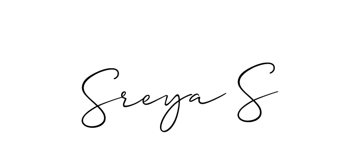 How to Draw Sreya S signature style? Allison_Script is a latest design signature styles for name Sreya S. Sreya S signature style 2 images and pictures png