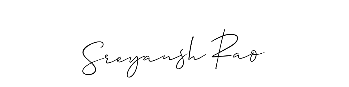 Design your own signature with our free online signature maker. With this signature software, you can create a handwritten (Allison_Script) signature for name Sreyansh Rao. Sreyansh Rao signature style 2 images and pictures png