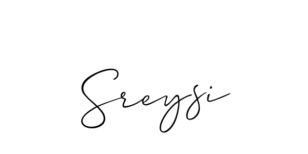 Sreysi stylish signature style. Best Handwritten Sign (Allison_Script) for my name. Handwritten Signature Collection Ideas for my name Sreysi. Sreysi signature style 2 images and pictures png