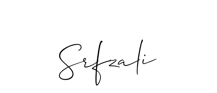 Design your own signature with our free online signature maker. With this signature software, you can create a handwritten (Allison_Script) signature for name Srfzali. Srfzali signature style 2 images and pictures png