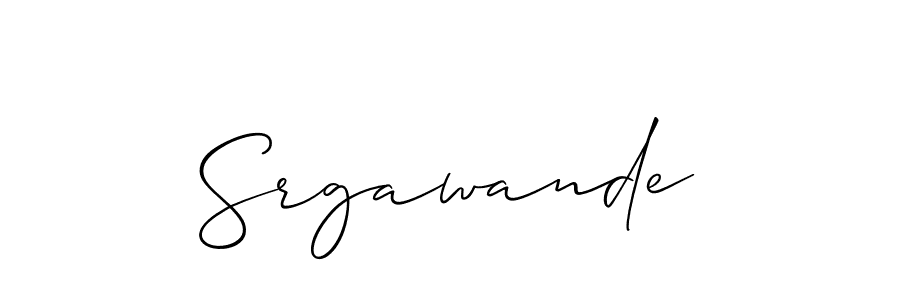 Create a beautiful signature design for name Srgawande. With this signature (Allison_Script) fonts, you can make a handwritten signature for free. Srgawande signature style 2 images and pictures png