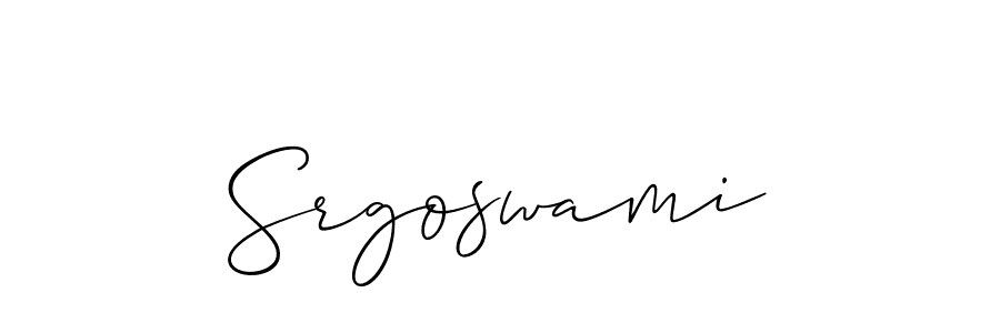 Create a beautiful signature design for name Srgoswami. With this signature (Allison_Script) fonts, you can make a handwritten signature for free. Srgoswami signature style 2 images and pictures png