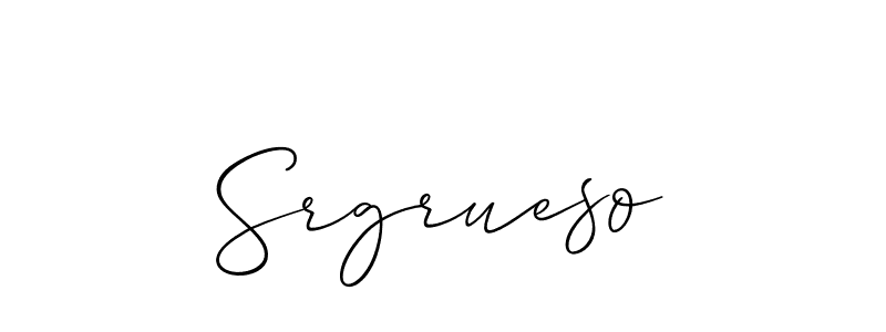 How to Draw Srgrueso signature style? Allison_Script is a latest design signature styles for name Srgrueso. Srgrueso signature style 2 images and pictures png