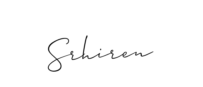 Make a beautiful signature design for name Srhiren. Use this online signature maker to create a handwritten signature for free. Srhiren signature style 2 images and pictures png