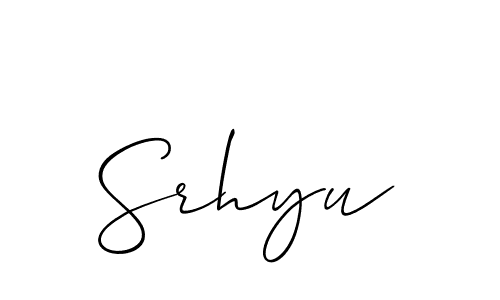 Allison_Script is a professional signature style that is perfect for those who want to add a touch of class to their signature. It is also a great choice for those who want to make their signature more unique. Get Srhyu name to fancy signature for free. Srhyu signature style 2 images and pictures png