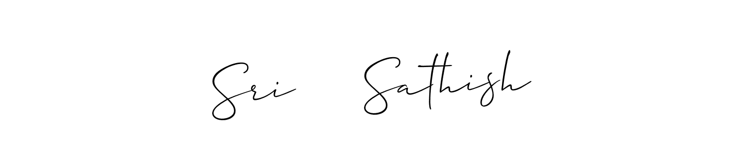 Allison_Script is a professional signature style that is perfect for those who want to add a touch of class to their signature. It is also a great choice for those who want to make their signature more unique. Get Sri     Sathish name to fancy signature for free. Sri     Sathish signature style 2 images and pictures png