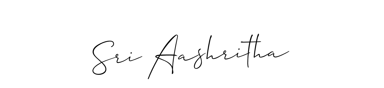 You should practise on your own different ways (Allison_Script) to write your name (Sri Aashritha) in signature. don't let someone else do it for you. Sri Aashritha signature style 2 images and pictures png