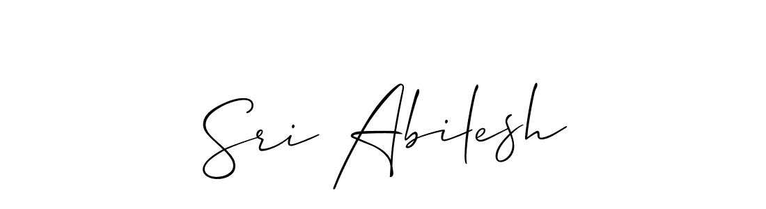 Allison_Script is a professional signature style that is perfect for those who want to add a touch of class to their signature. It is also a great choice for those who want to make their signature more unique. Get Sri Abilesh name to fancy signature for free. Sri Abilesh signature style 2 images and pictures png