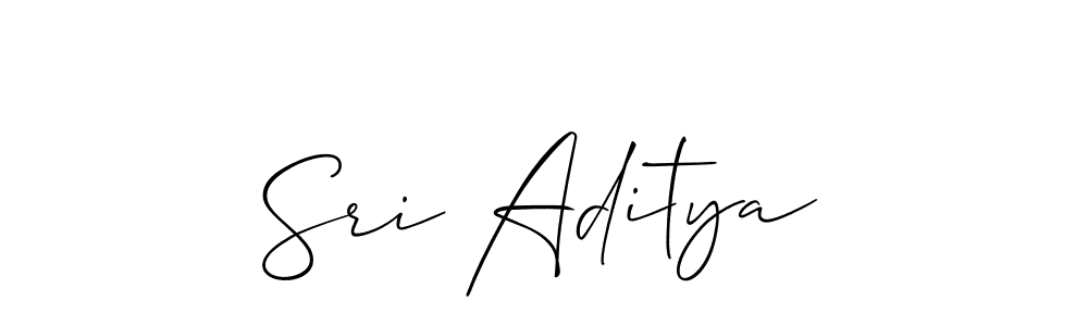 How to make Sri Aditya name signature. Use Allison_Script style for creating short signs online. This is the latest handwritten sign. Sri Aditya signature style 2 images and pictures png