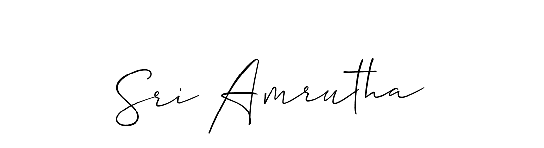 Design your own signature with our free online signature maker. With this signature software, you can create a handwritten (Allison_Script) signature for name Sri Amrutha. Sri Amrutha signature style 2 images and pictures png