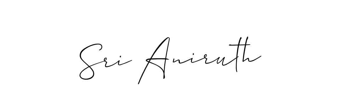 How to make Sri Aniruth name signature. Use Allison_Script style for creating short signs online. This is the latest handwritten sign. Sri Aniruth signature style 2 images and pictures png