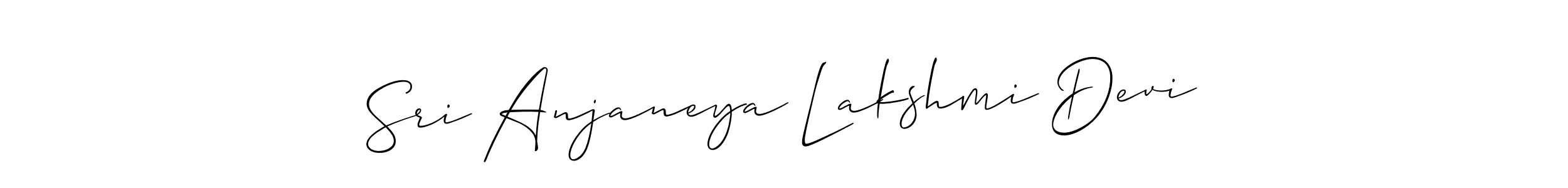 Create a beautiful signature design for name Sri Anjaneya Lakshmi Devi. With this signature (Allison_Script) fonts, you can make a handwritten signature for free. Sri Anjaneya Lakshmi Devi signature style 2 images and pictures png