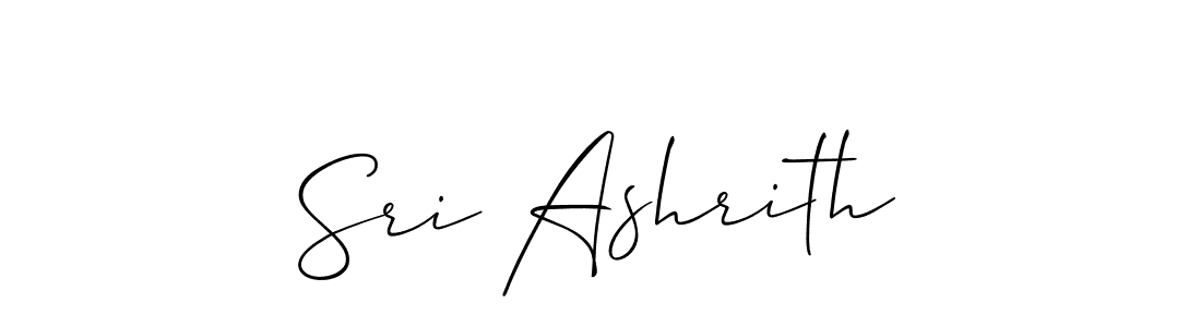 It looks lik you need a new signature style for name Sri Ashrith. Design unique handwritten (Allison_Script) signature with our free signature maker in just a few clicks. Sri Ashrith signature style 2 images and pictures png