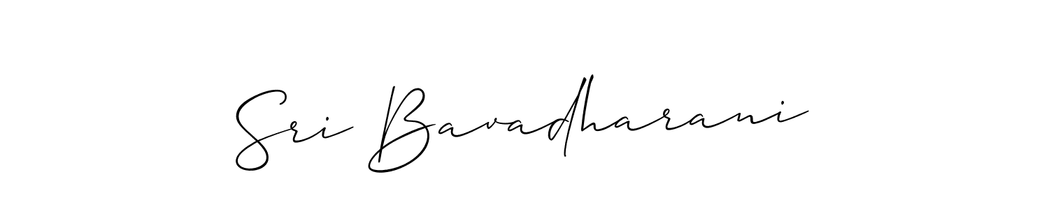 Design your own signature with our free online signature maker. With this signature software, you can create a handwritten (Allison_Script) signature for name Sri Bavadharani. Sri Bavadharani signature style 2 images and pictures png