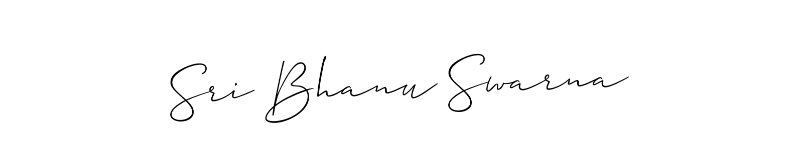 You should practise on your own different ways (Allison_Script) to write your name (Sri Bhanu Swarna) in signature. don't let someone else do it for you. Sri Bhanu Swarna signature style 2 images and pictures png