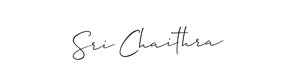 How to make Sri Chaithra name signature. Use Allison_Script style for creating short signs online. This is the latest handwritten sign. Sri Chaithra signature style 2 images and pictures png