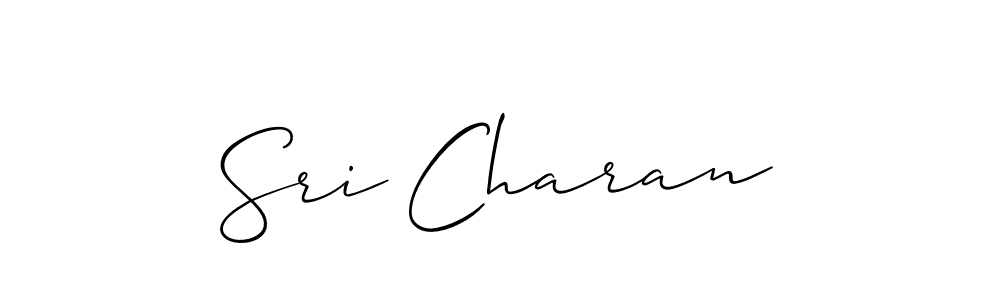 Use a signature maker to create a handwritten signature online. With this signature software, you can design (Allison_Script) your own signature for name Sri Charan. Sri Charan signature style 2 images and pictures png