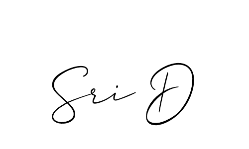 Create a beautiful signature design for name Sri D. With this signature (Allison_Script) fonts, you can make a handwritten signature for free. Sri D signature style 2 images and pictures png