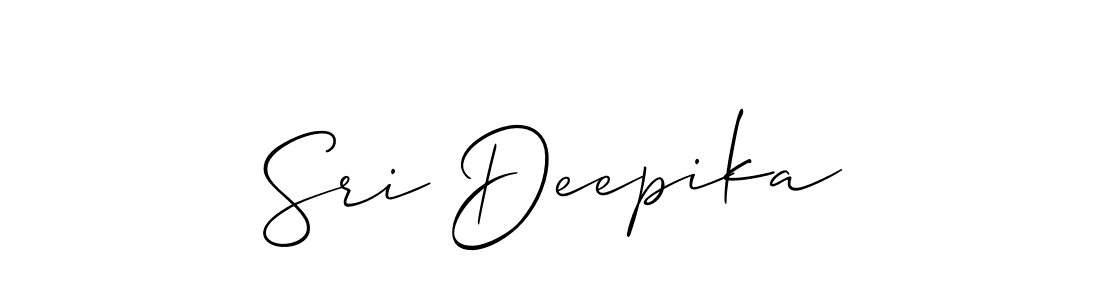 How to make Sri Deepika name signature. Use Allison_Script style for creating short signs online. This is the latest handwritten sign. Sri Deepika signature style 2 images and pictures png