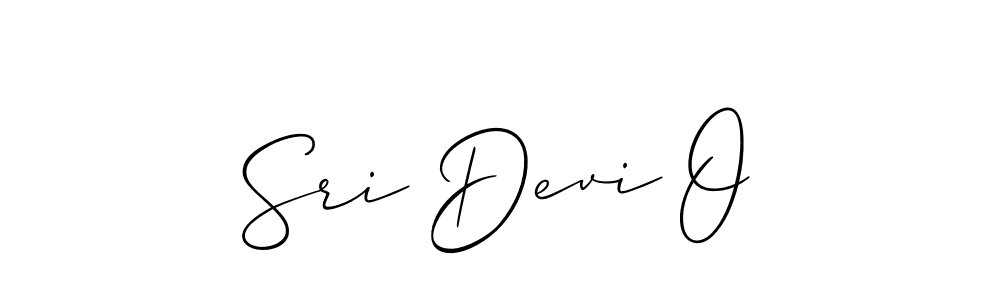 Use a signature maker to create a handwritten signature online. With this signature software, you can design (Allison_Script) your own signature for name Sri Devi O. Sri Devi O signature style 2 images and pictures png
