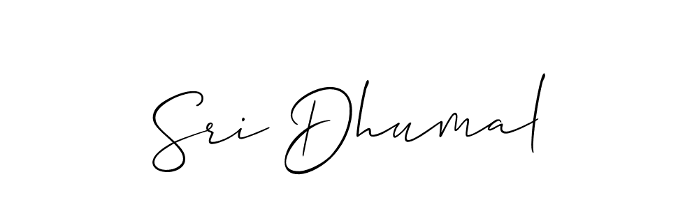 It looks lik you need a new signature style for name Sri Dhumal. Design unique handwritten (Allison_Script) signature with our free signature maker in just a few clicks. Sri Dhumal signature style 2 images and pictures png