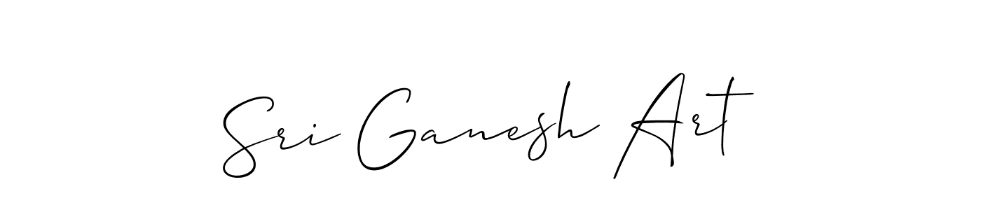 You should practise on your own different ways (Allison_Script) to write your name (Sri Ganesh Art) in signature. don't let someone else do it for you. Sri Ganesh Art signature style 2 images and pictures png