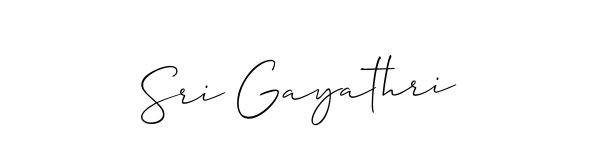 Make a beautiful signature design for name Sri Gayathri. With this signature (Allison_Script) style, you can create a handwritten signature for free. Sri Gayathri signature style 2 images and pictures png