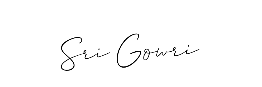 How to Draw Sri Gowri signature style? Allison_Script is a latest design signature styles for name Sri Gowri. Sri Gowri signature style 2 images and pictures png