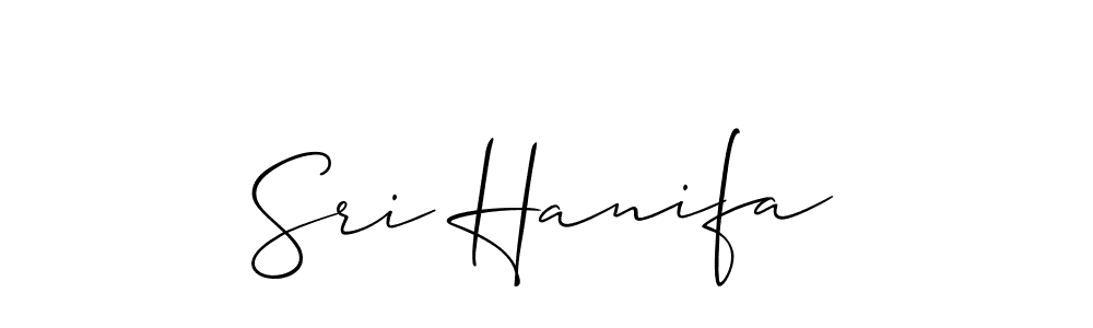 Make a beautiful signature design for name Sri Hanifa. With this signature (Allison_Script) style, you can create a handwritten signature for free. Sri Hanifa signature style 2 images and pictures png