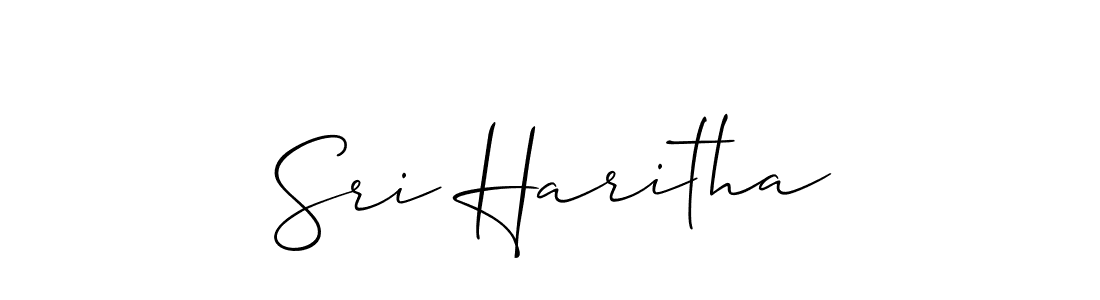 Make a beautiful signature design for name Sri Haritha. With this signature (Allison_Script) style, you can create a handwritten signature for free. Sri Haritha signature style 2 images and pictures png