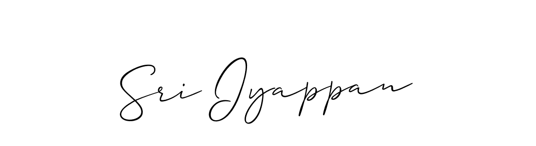 How to make Sri Iyappan signature? Allison_Script is a professional autograph style. Create handwritten signature for Sri Iyappan name. Sri Iyappan signature style 2 images and pictures png