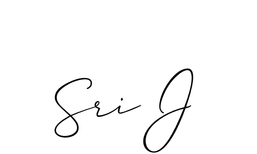 You should practise on your own different ways (Allison_Script) to write your name (Sri J) in signature. don't let someone else do it for you. Sri J signature style 2 images and pictures png