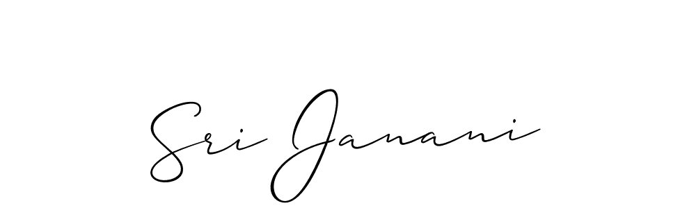 Make a beautiful signature design for name Sri Janani. With this signature (Allison_Script) style, you can create a handwritten signature for free. Sri Janani signature style 2 images and pictures png