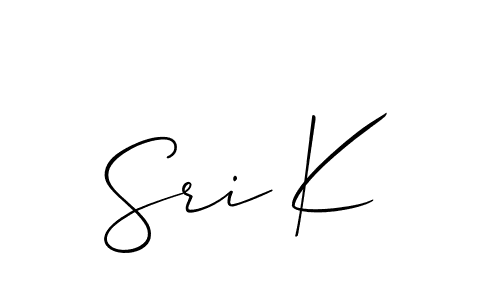 It looks lik you need a new signature style for name Sri K. Design unique handwritten (Allison_Script) signature with our free signature maker in just a few clicks. Sri K signature style 2 images and pictures png