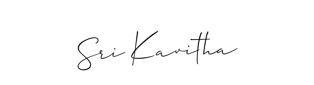 You should practise on your own different ways (Allison_Script) to write your name (Sri Kavitha) in signature. don't let someone else do it for you. Sri Kavitha signature style 2 images and pictures png