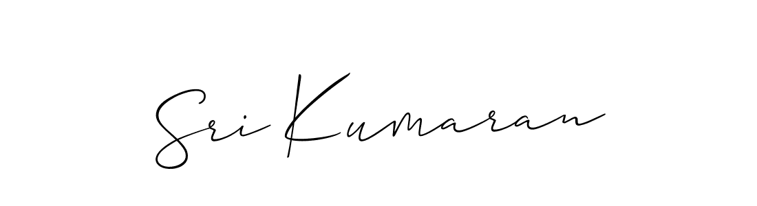 Allison_Script is a professional signature style that is perfect for those who want to add a touch of class to their signature. It is also a great choice for those who want to make their signature more unique. Get Sri Kumaran name to fancy signature for free. Sri Kumaran signature style 2 images and pictures png
