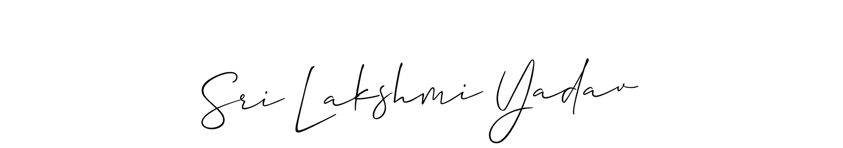 The best way (Allison_Script) to make a short signature is to pick only two or three words in your name. The name Sri Lakshmi Yadav include a total of six letters. For converting this name. Sri Lakshmi Yadav signature style 2 images and pictures png