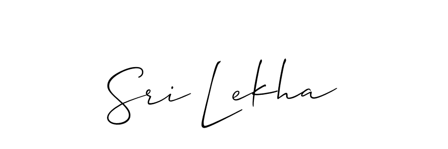 Use a signature maker to create a handwritten signature online. With this signature software, you can design (Allison_Script) your own signature for name Sri Lekha. Sri Lekha signature style 2 images and pictures png
