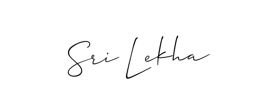 Allison_Script is a professional signature style that is perfect for those who want to add a touch of class to their signature. It is also a great choice for those who want to make their signature more unique. Get Sri Lekha name to fancy signature for free. Sri Lekha signature style 2 images and pictures png