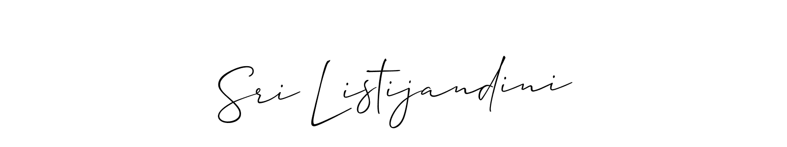 How to make Sri Listijandini signature? Allison_Script is a professional autograph style. Create handwritten signature for Sri Listijandini name. Sri Listijandini signature style 2 images and pictures png