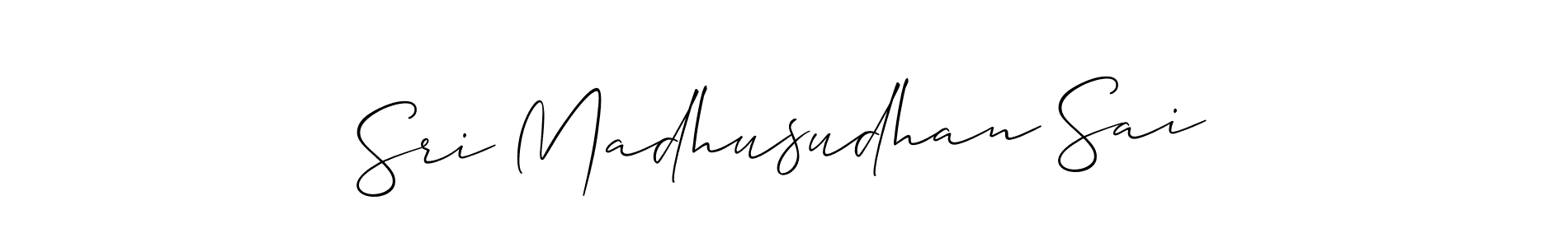 Allison_Script is a professional signature style that is perfect for those who want to add a touch of class to their signature. It is also a great choice for those who want to make their signature more unique. Get Sri Madhusudhan Sai name to fancy signature for free. Sri Madhusudhan Sai signature style 2 images and pictures png