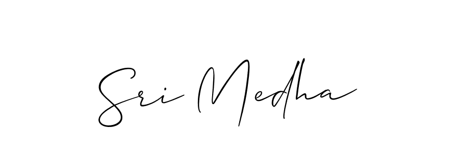 Make a beautiful signature design for name Sri Medha. With this signature (Allison_Script) style, you can create a handwritten signature for free. Sri Medha signature style 2 images and pictures png