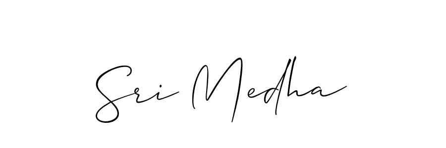 How to make Sri Medha name signature. Use Allison_Script style for creating short signs online. This is the latest handwritten sign. Sri Medha signature style 2 images and pictures png