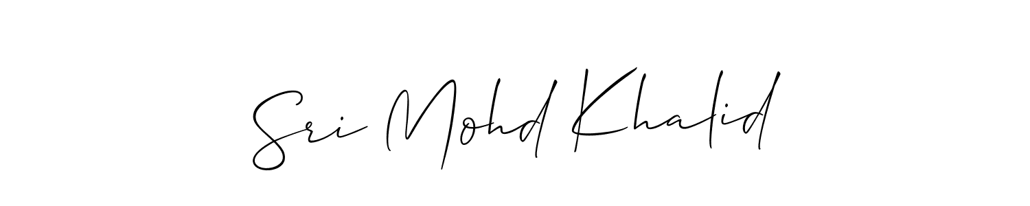 You should practise on your own different ways (Allison_Script) to write your name (Sri Mohd Khalid) in signature. don't let someone else do it for you. Sri Mohd Khalid signature style 2 images and pictures png