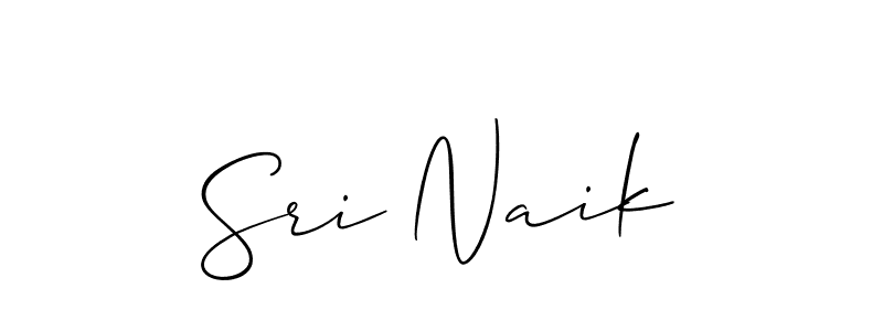 Make a beautiful signature design for name Sri Naik. With this signature (Allison_Script) style, you can create a handwritten signature for free. Sri Naik signature style 2 images and pictures png