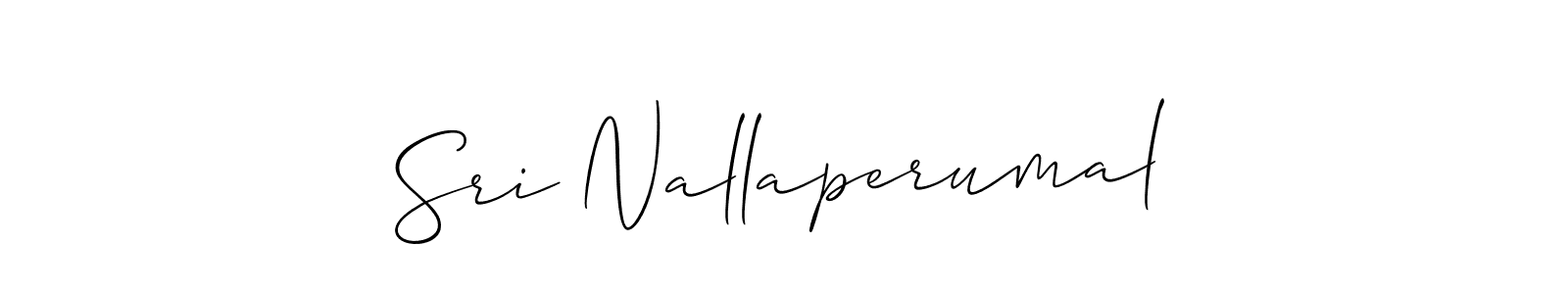 You should practise on your own different ways (Allison_Script) to write your name (Sri Nallaperumal) in signature. don't let someone else do it for you. Sri Nallaperumal signature style 2 images and pictures png