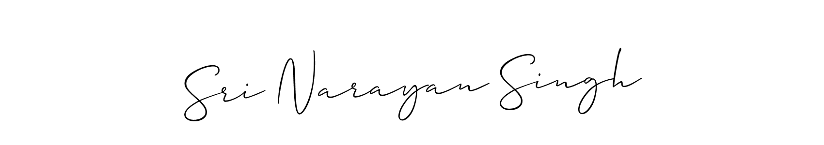 Check out images of Autograph of Sri Narayan Singh name. Actor Sri Narayan Singh Signature Style. Allison_Script is a professional sign style online. Sri Narayan Singh signature style 2 images and pictures png