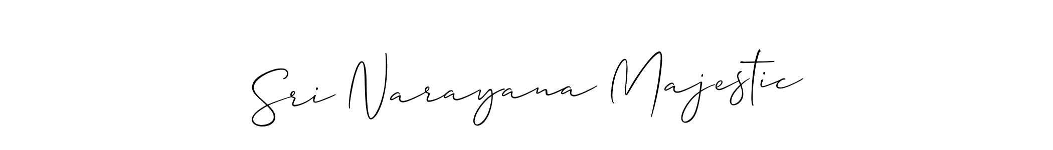 Design your own signature with our free online signature maker. With this signature software, you can create a handwritten (Allison_Script) signature for name Sri Narayana Majestic. Sri Narayana Majestic signature style 2 images and pictures png